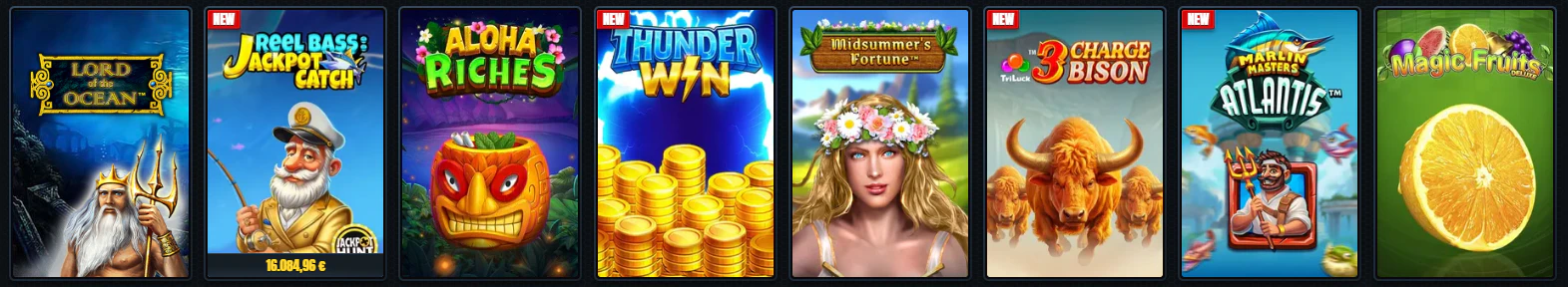 Colección de slots online y juegos de tragamonedas en Glorion Casino